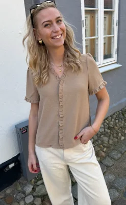 Online Top - Catja - Camel T-shirts & Toppe
