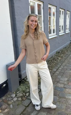 Online Top - Catja - Camel T-shirts & Toppe