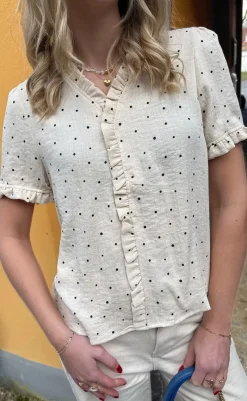 Sale Top - Catja - Black Dots T-shirts & Toppe