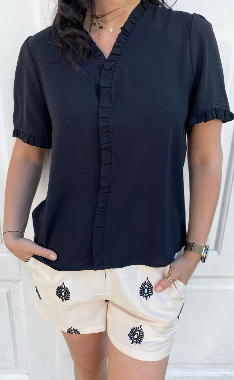 New Top - Catja - Black T-shirts & Toppe