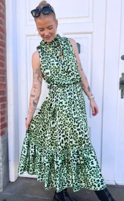 Sale Top - Ellen - Green Leo (vendbar) T-shirts & Toppe