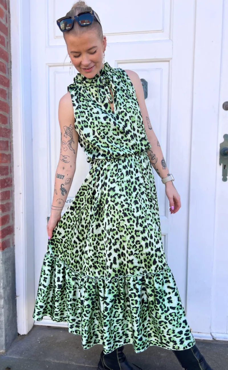 Sale Top - Ellen - Green Leo (vendbar) T-shirts & Toppe