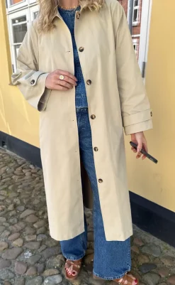 Online Trenchcoat - Louisa Long - Beige Jakker & Frakker|Alt Overtøj