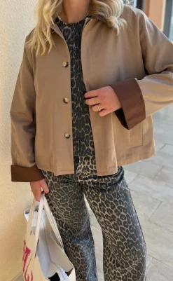 Online Trenchcoat / Jakke - Caroline Contrast - Camel / Brown Jakker & Frakker|Alt Overtøj