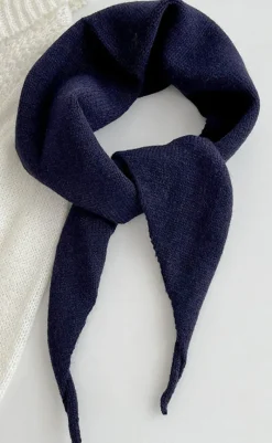 New Tørklæde - Sophie Triangle - Navy Blue Tørklæder & Vanter
