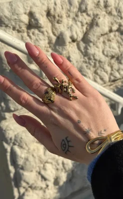 Clearance Armbånd - Chunky Bow - Gold Colour Smykker