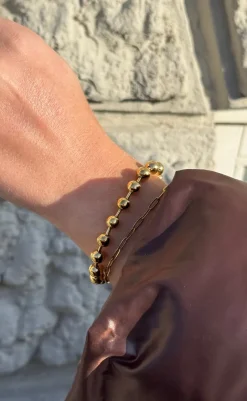 Best Armbånd - Chunky Bobble - Gold Colour Smykker