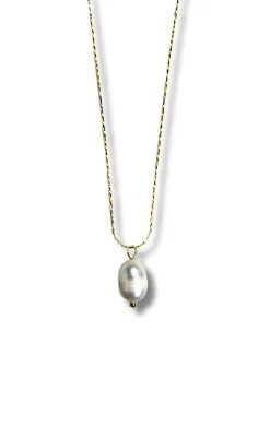 Sale Halskæde - Pearl Drop - Gold Colour Smykker