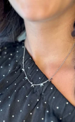 Halskæde - Oslo Moon - Silver Colour Smykker