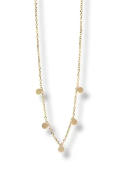 Clearance Halskæde - Helsinki - Gold Colour Dots Smykker