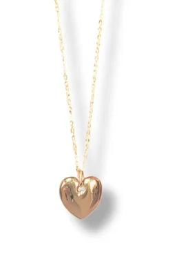 Online Halskæde - Houston Heart - Gold Colour Smykker