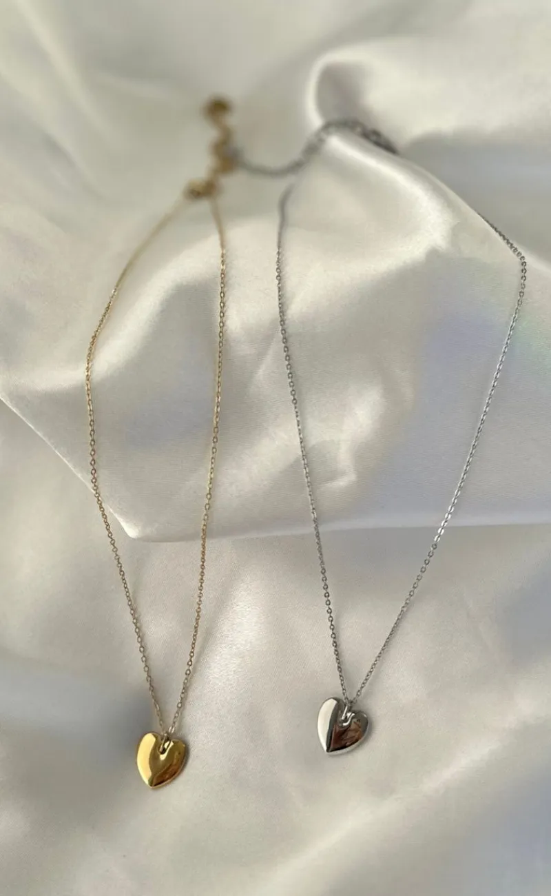 Online Halskæde - Houston Heart - Gold Colour Smykker