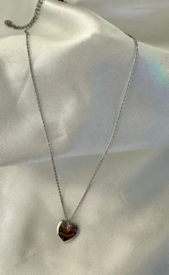 Outlet Halskæde - Houston Heart - Silver Colour Smykker