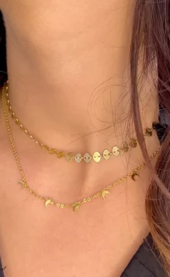 Sale Halskæde - Oslo Moon - Gold Colour Smykker