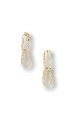 Outlet Øreringe - Cairo - Gold Colour Hammered Smykker