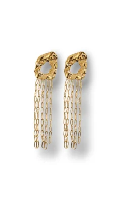 Online Øreringe - Augusta Long - Gold Colour Smykker