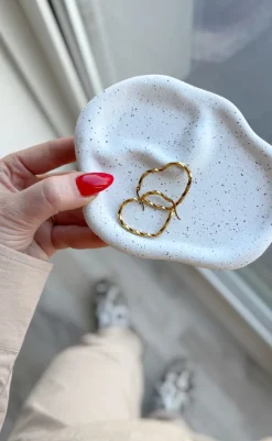 Øreringe - Big Heart - Gold Colour Smykker