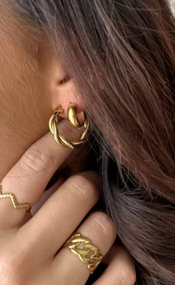 Online Øreringe / Hoops - Ibiza - Gold Colour Smykker