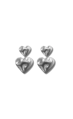 Discount Øreringe - Odessa Heart - Silver Colour Smykker