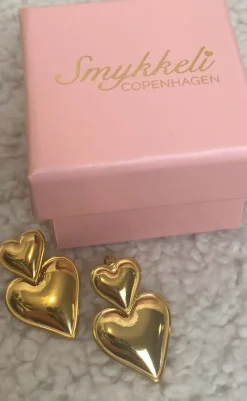 Online Øreringe - Marseille Heart - Gold Colour Smykker