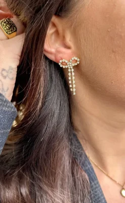 New Øreringe - Kita Bow - Gold Colour Plated Smykker