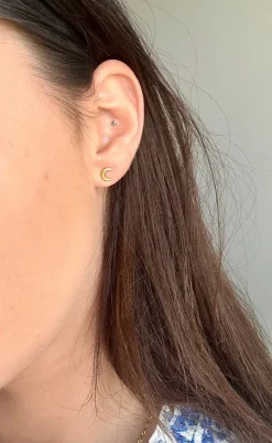 Discount Øreringe - Montreal Moon - Gold Colour Smykker