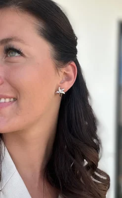 Outlet Øreringe - Starfish - Silver Colour Smykker