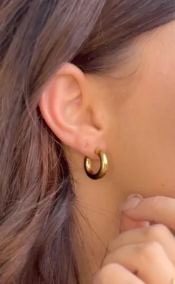 Online Øreringe / Hoops - Lamia - Gold Colour Smykker