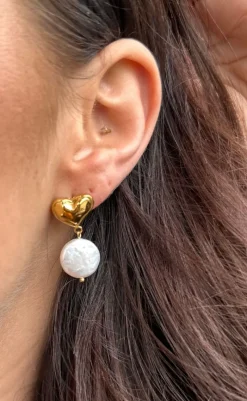 Sale Øreringe - Elba Heart - Pearl Smykker