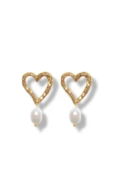 Best Øreringe - Bella Heart - Gold Colour Smykker