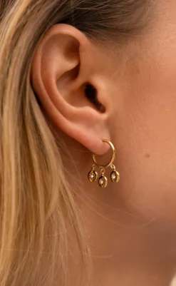 Online Øreringe - Rome - Gold Colour Smykker