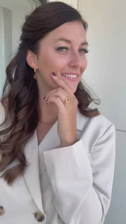 Best Øreringe - Houston Heart - Gold Colour Smykker