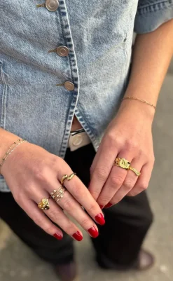 Clearance Ring - Mathilde - Gold Colour Smykker