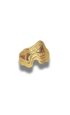 Outlet Ring - Line - Gold Colour Smykker