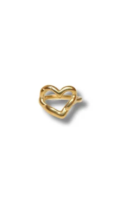 New Ring - Big Heart - Gold Colour Smykker