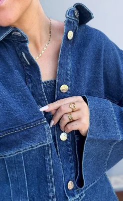 New Ring - Big Heart - Gold Colour Smykker