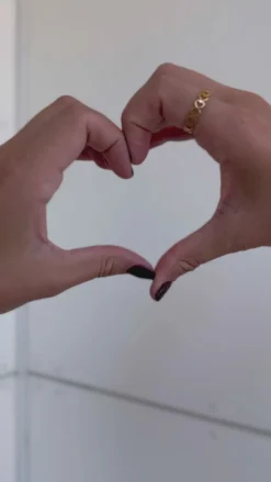 Sale Ring - Hanna Heart - Golden Colour Smykker