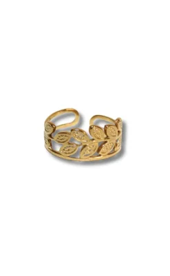 Sale Ring - Lima Leaf - Gold Colour Smykker