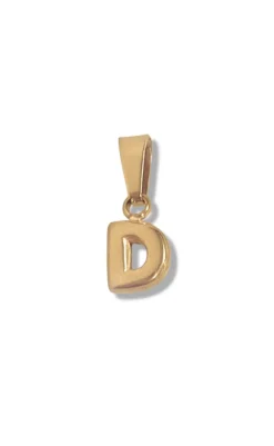 Discount Vedhæng - Chunky Letter - Gold Colour Smykker