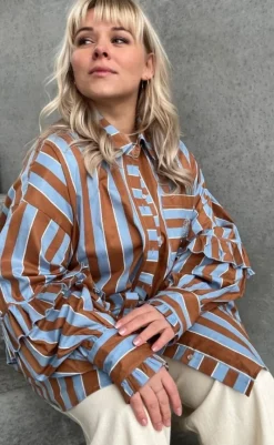 Hot Skjorte - Untitled - Brown/Light Blue Skjorter