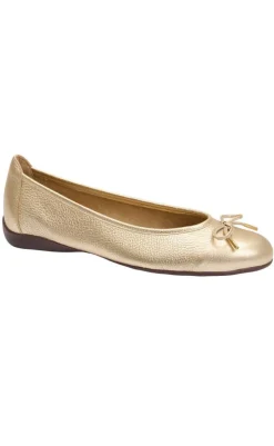 Online Tim & Simonsen Ballerinaer - Ditte - Gold Loafers & Ballerinaer