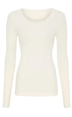 New Tim & Simonsen Bluse - Frida Rib - Panna Bluser