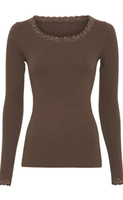 Discount Tim & Simonsen Bluse - Frida Rib - Caffe / Noce Bluser