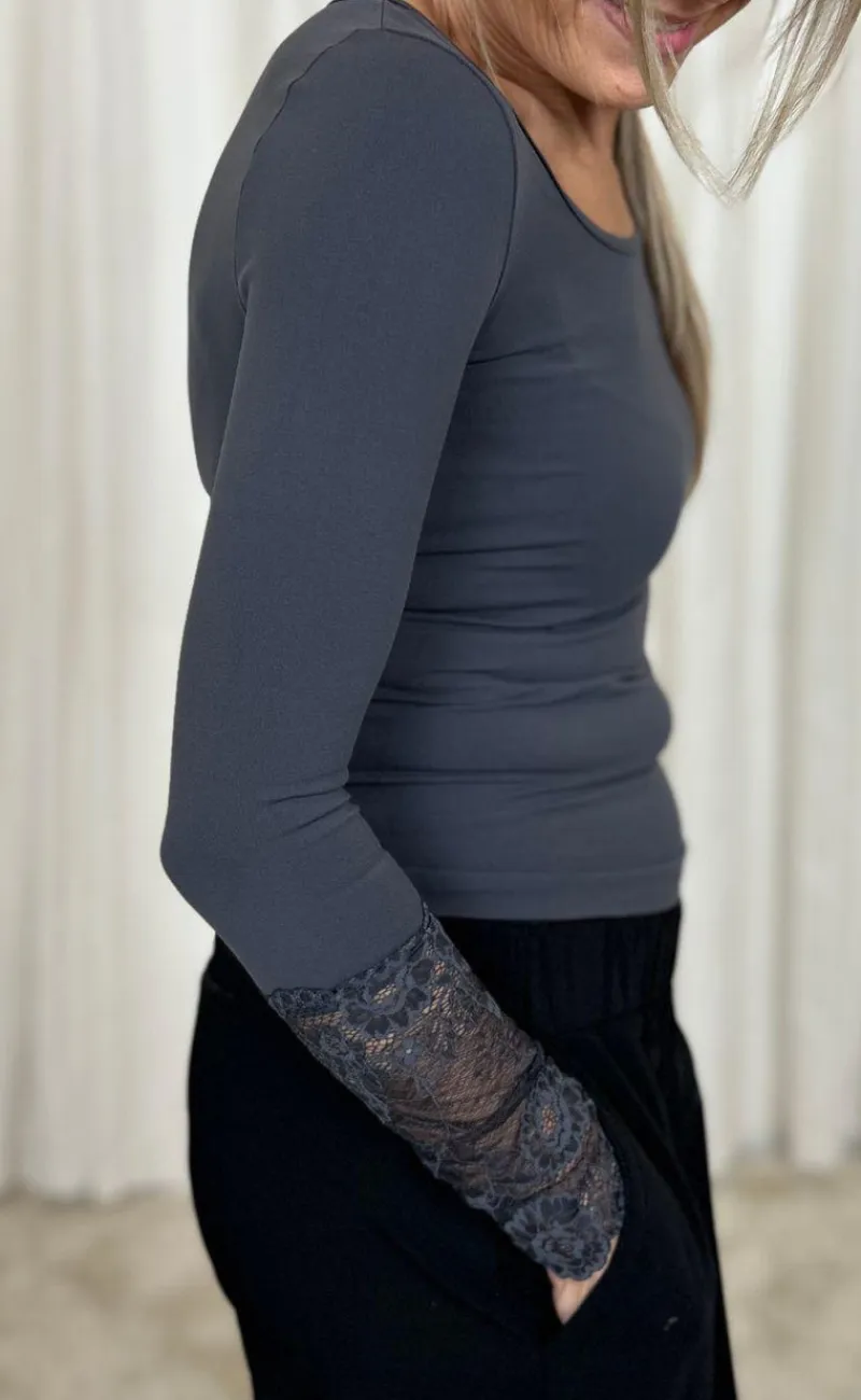 Best Tim & Simonsen Bluse - Mary - Antracite Bluser