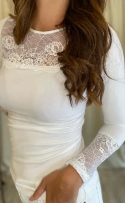 New Tim & Simonsen Bluse - Nancy Lacechest - Bianco Bluser