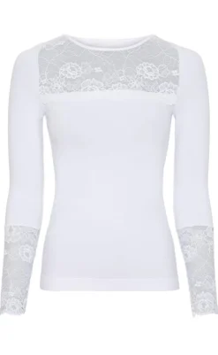 New Tim & Simonsen Bluse - Nancy Lacechest - Bianco Bluser