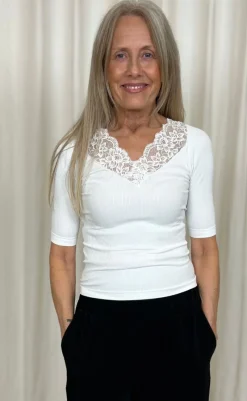 Tim & Simonsen Top - Belen SS - Bianco T-shirts & Toppe