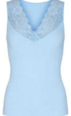 Discount Tim & Simonsen Top - Belen V-Lace - Azzurro (vendbar) T-shirts & Toppe