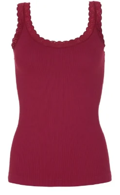 Tim & Simonsen Top - Frida Rib - Bordo T-shirts & Toppe