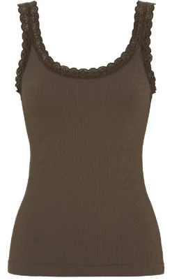 Outlet Tim & Simonsen Top - Frida Rib - Noce T-shirts & Toppe